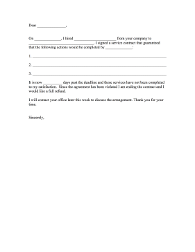 Complaint Letter Asking For Refund Letter of Complaint
