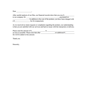 Non-Payment Complaint Letter Letter of Complaint