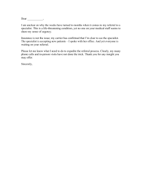 Medical Delay Complaint Letter Letter of Complaint