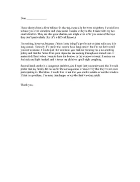 Smoking Complaint Letter Letter of Complaint