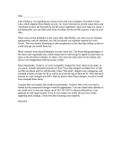 Cruise Ship Complaint Letter