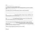 HR Complaint Letter