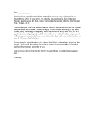 Online Auction Complaint Letter Response